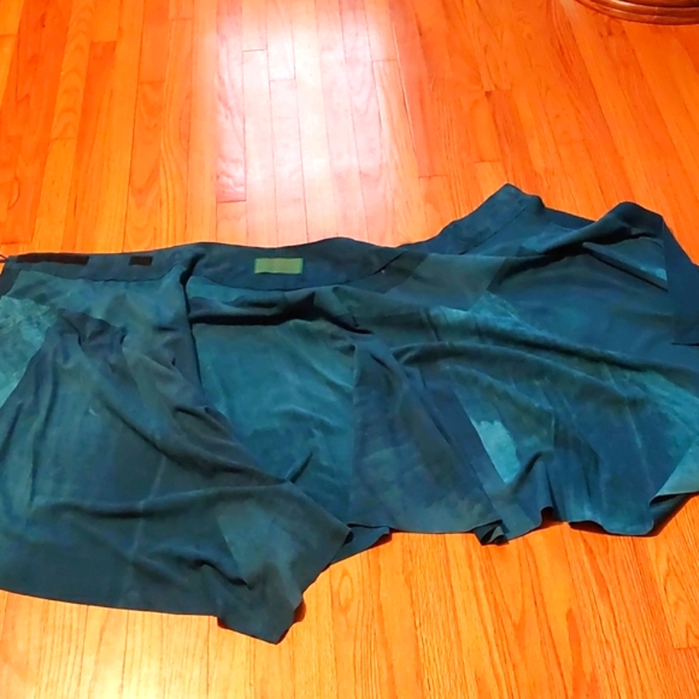 Vintage Teal Karen Groner Suede Skirt - GROWNBEANS - Picture 8 of 10